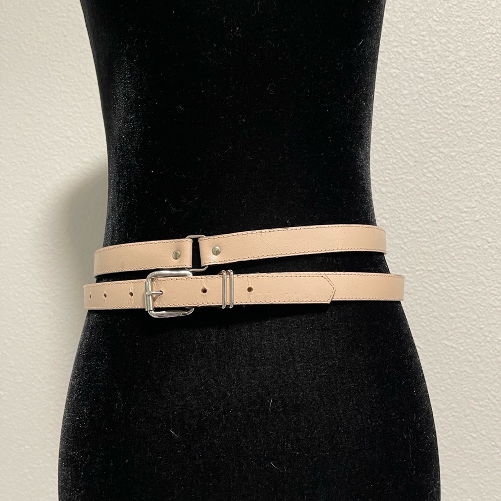 Unbranded | Vintage Y2K Genuine Leather Cream Belt
